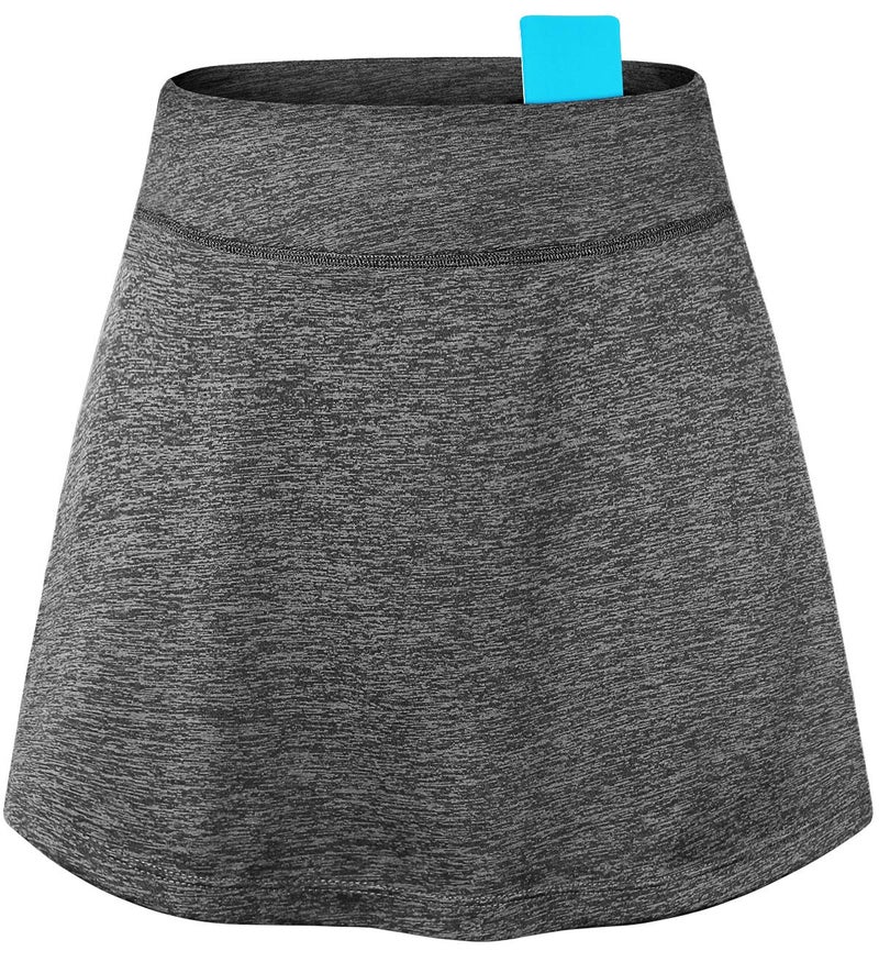 Fulbelle Tennis Skirts for Women, Summer Golf Skorts Skirts for Women with Pockets Cute Athletic Skort Running Skirt High Waisted Grey X-Large - Image 3